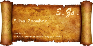 Suha Zsombor névjegykártya